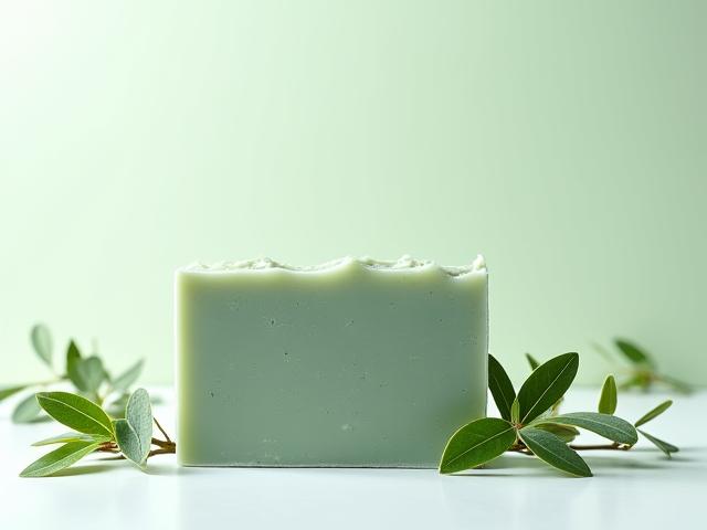 A refreshing tea tree and eucalyptus soap bar