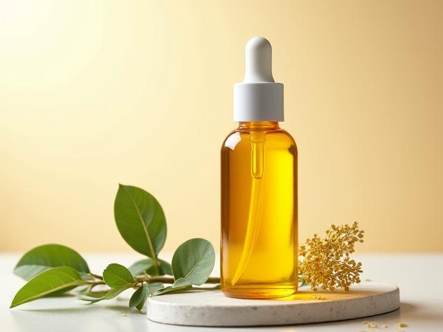 Elegant dropper bottle with body and hair oil